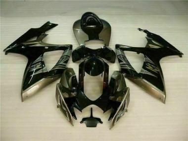 Cheap 2006-2007 Black Grey Suzuki GSXR 600/750 Motorcycle Replacement Fairings