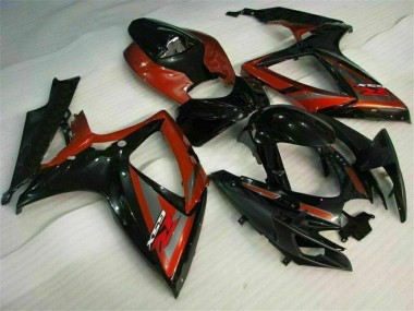 Cheap 2006-2007 Black Red Suzuki GSXR 600/750 Motorcyle Fairings