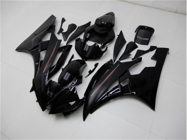 Cheap 2006-2007 Glossy Matte Black Yamaha YZF R6 Motor Bike Fairings