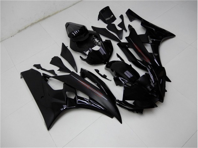 Cheap 2006-2007 Glossy Matte Black Yamaha YZF R6 Motor Bike Fairings