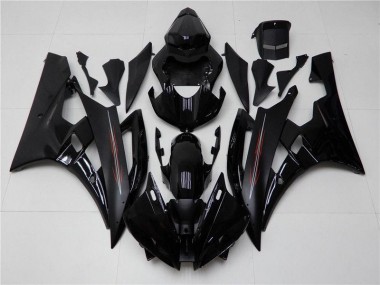 Cheap 2006-2007 Glossy Matte Black Yamaha YZF R6 Motor Bike Fairings