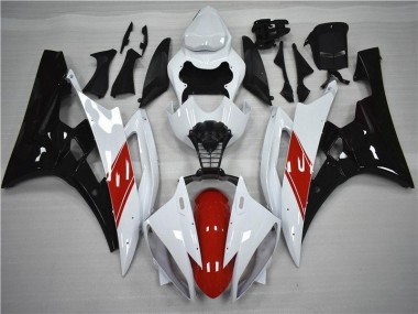Cheap 2006-2007 Red White Black Yamaha YZF R6 Moto Fairings