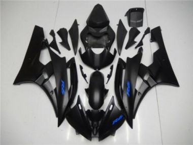 Cheap 2006-2007 Black Blue Yamaha YZF R6 Bike Fairing Kit