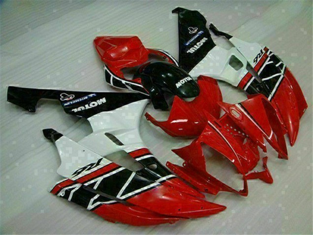 Cheap 2006-2007 Red White Yamaha YZF R6 Motorcycle Fairings