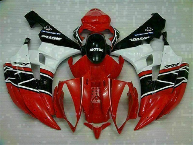 Cheap 2006-2007 Red White Yamaha YZF R6 Motorcycle Fairings