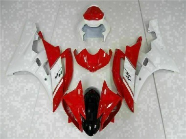 Cheap 2006-2007 Red White Yamaha YZF R6 Motorcyle Fairings
