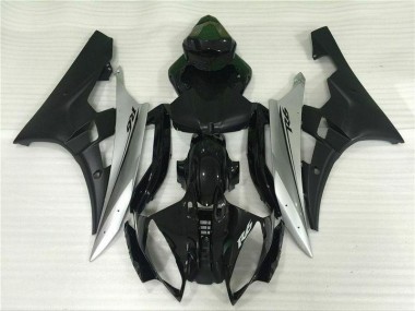 Cheap 2006-2007 Silver Black Yamaha YZF R6 Motorbike Fairing
