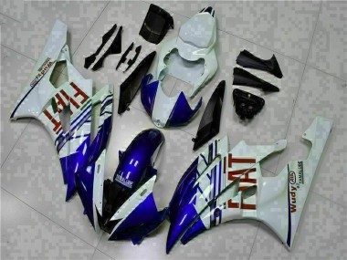 Cheap 2006-2007 White Blue Yamaha YZF R6 Bike Fairings & Bodywork