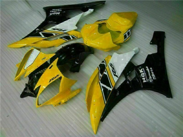Cheap 2006-2007 Yellow Black Yamaha YZF R6 Motorbike Fairing
