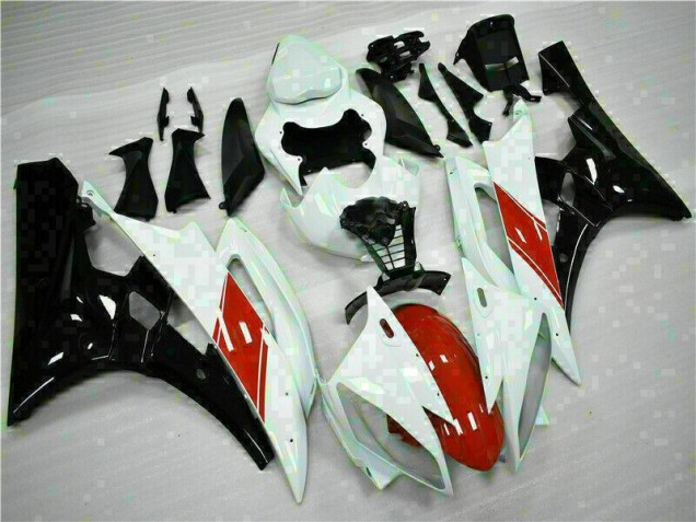 Cheap 2006-2007 White Yamaha YZF R6 Replacement Motorcycle Fairings