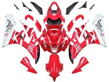 Cheap 2006-2007 Red White Star Fiat Yamaha YZF R6 Motorbike Fairings