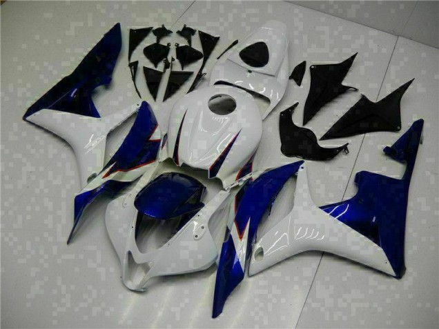 Cheap 2007-2008 White Blue Honda CBR600RR Replacement Motorcycle Fairings Cheap 2007-2008 White Blue Honda CBR600RR Replacement Motorcycle Fairings