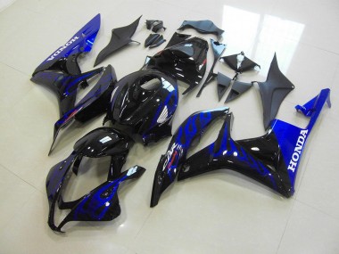 Cheap 2007-2008 Black Blue Flame Honda CBR600RR Motorbike Fairings