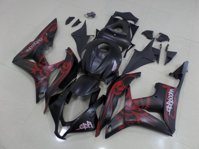 Cheap 2007-2008 Black Red Honda CBR600RR Motorcycle Bodywork Cheap 2007-2008 Black Red Honda CBR600RR Motorcycle Bodywork