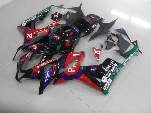 Cheap 2007-2008 Black Red Pata Honda CBR600RR Motorcycle Fairings Kits Cheap 2007-2008 Black Red Pata Honda CBR600RR Motorcycle Fairings Kits