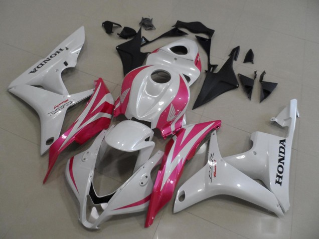 Cheap 2007-2008 Pearl White with Pink Honda CBR600RR Motorbike Fairing Cheap 2007-2008 Pearl White with Pink Honda CBR600RR Motorbike Fairing