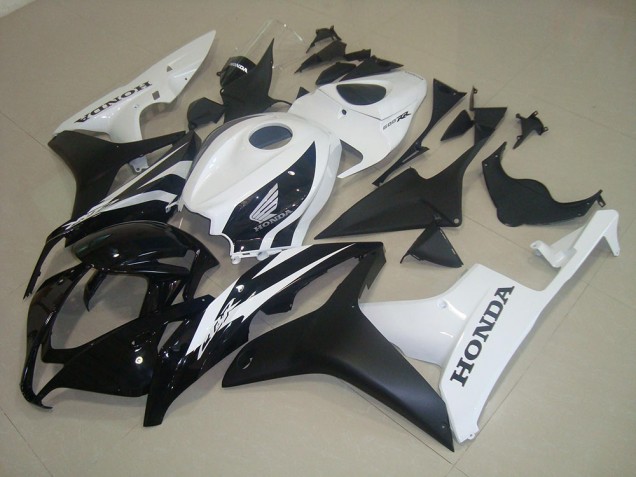 Cheap 2007-2008 Matte Black White Honda CBR600RR Bike Fairing Kit Cheap 2007-2008 Matte Black White Honda CBR600RR Bike Fairing Kit