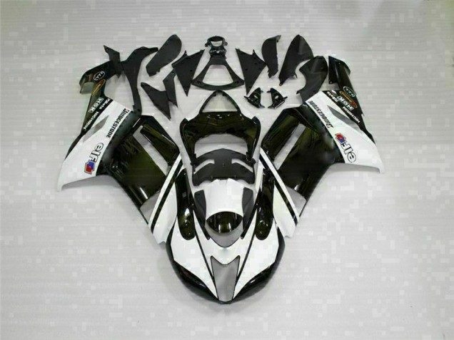 Cheap 2007-2008 Black White Kawasaki ZX6R Bike Fairings Cheap 2007-2008 Black White Kawasaki ZX6R Bike Fairings
