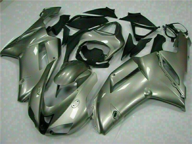 Cheap 2007-2008 Silver Kawasaki ZX6R Motorcycle Fairings Kits Cheap 2007-2008 Silver Kawasaki ZX6R Motorcycle Fairings Kits