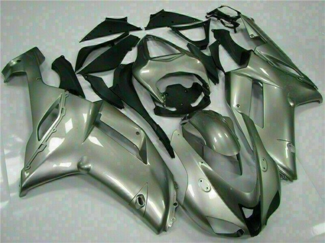 Cheap 2007-2008 Silver Kawasaki ZX6R Motorcycle Fairings Kits Cheap 2007-2008 Silver Kawasaki ZX6R Motorcycle Fairings Kits