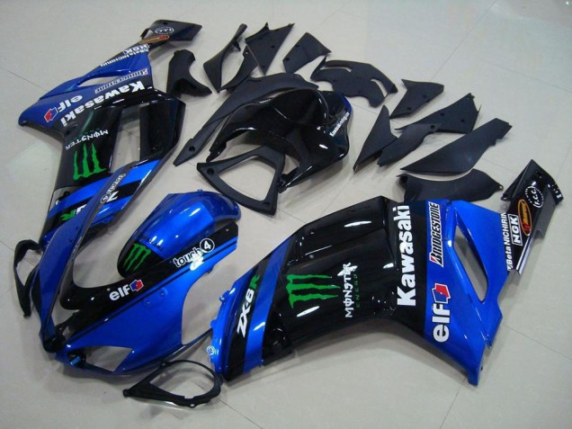 Cheap 2007-2008 Blue Monster Kawasaki ZX6R Motorbike Fairings Cheap 2007-2008 Blue Monster Kawasaki ZX6R Motorbike Fairings
