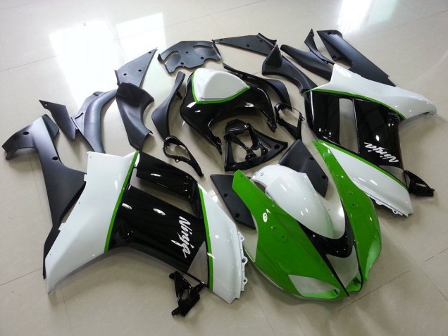 Cheap 2007-2008 Green Black White Kawasaki ZX6R Motorcycle Fairing Kits Cheap 2007-2008 Green Black White Kawasaki ZX6R Motorcycle Fairing Kits