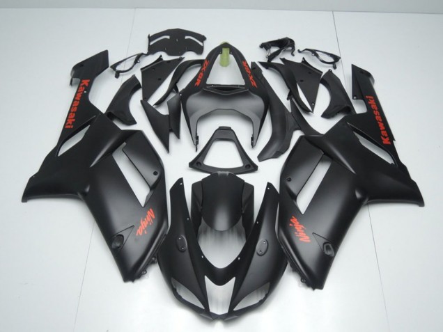 Cheap 2007-2008 Matte Black with Red Sticker Kawasaki ZX6R Motorbike Fairing Cheap 2007-2008 Matte Black with Red Sticker Kawasaki ZX6R Motorbike Fairing