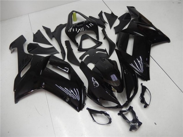 Cheap 2007-2008 Glossy Black Kawasaki ZX6R Motorcycle Bodywork Cheap 2007-2008 Glossy Black Kawasaki ZX6R Motorcycle Bodywork