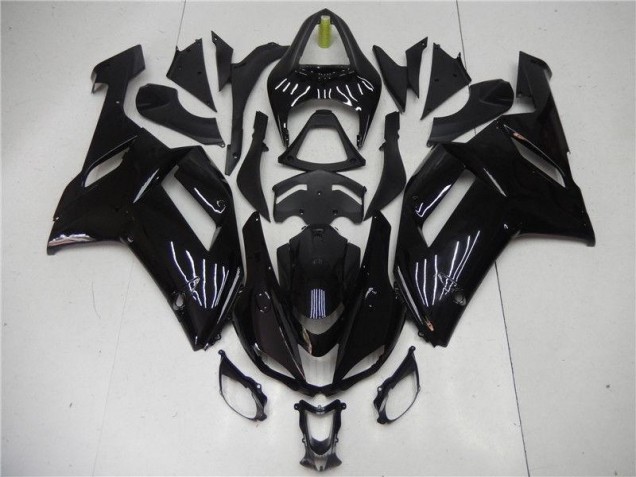 Cheap 2007-2008 Glossy Black Kawasaki ZX6R Motorcycle Bodywork Cheap 2007-2008 Glossy Black Kawasaki ZX6R Motorcycle Bodywork
