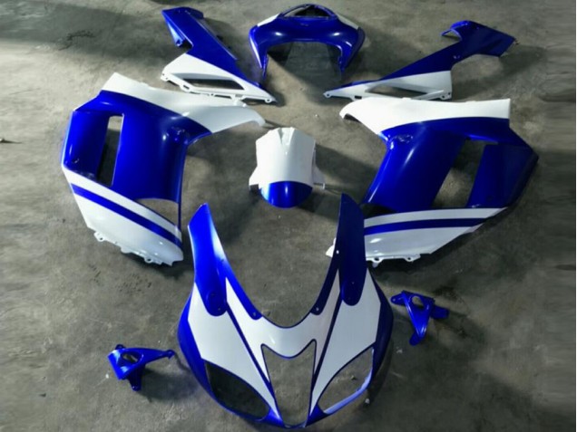 Cheap 2007-2008 Blue White Kawasaki ZX6R Motorcycle Replacement Fairings Cheap 2007-2008 Blue White Kawasaki ZX6R Motorcycle Replacement Fairings