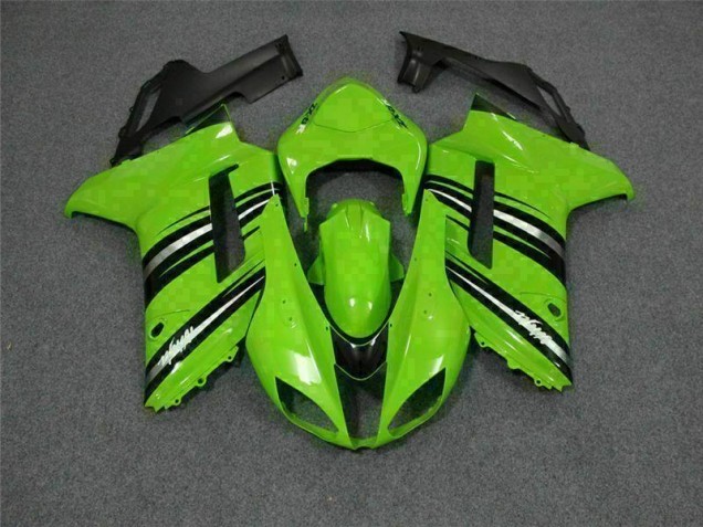 Cheap 2007-2008 Green Black Kawasaki ZX6R Motorcycle Fairings Kit Cheap 2007-2008 Green Black Kawasaki ZX6R Motorcycle Fairings Kit