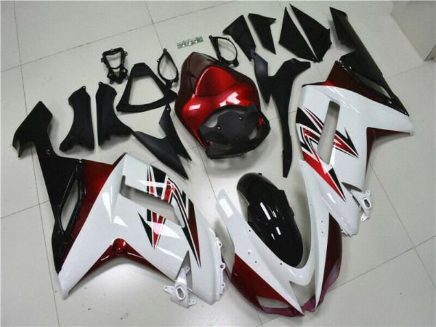 Cheap 2007-2008 White Black Red Kawasaki ZX6R Motorbike Fairings Cheap 2007-2008 White Black Red Kawasaki ZX6R Motorbike Fairings