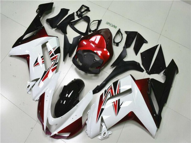 Cheap 2007-2008 White Black Red Kawasaki ZX6R Motorbike Fairings Cheap 2007-2008 White Black Red Kawasaki ZX6R Motorbike Fairings