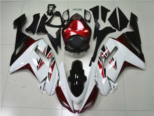 Cheap 2007-2008 White Black Red Kawasaki ZX6R Motorbike Fairings Cheap 2007-2008 White Black Red Kawasaki ZX6R Motorbike Fairings