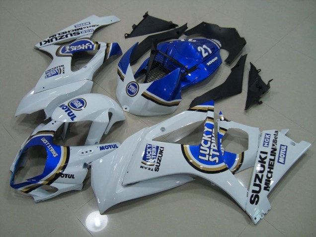 Cheap 2007-2008 Blue Lucky Strike Suzuki GSXR 1000 K7 Motorbike Fairing Cheap 2007-2008 Blue Lucky Strike Suzuki GSXR 1000 K7 Motorbike Fairing