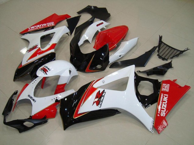 Cheap 2007-2008 White Red Black Suzuki GSXR 1000 K7 Replacement Motorcycle Fairings Cheap 2007-2008 White Red Black Suzuki GSXR 1000 K7 Replacement Motorcycle Fairings