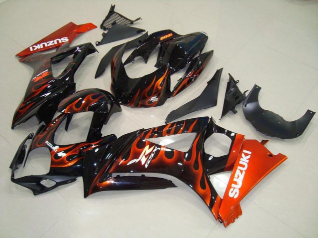 Cheap 2007-2008 Orange Flame Suzuki GSXR 1000 K7 Motorbike Fairing Kits Cheap 2007-2008 Orange Flame Suzuki GSXR 1000 K7 Motorbike Fairing Kits