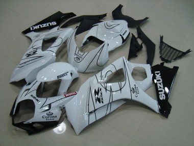 Cheap 2007-2008 White Corona Suzuki GSXR 1000 K7 Replacement Fairings