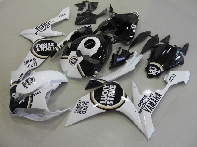 Cheap 2007-2008 Black Lucky Strike Yamaha YZF R1 Moto Fairings Cheap 2007-2008 Black Lucky Strike Yamaha YZF R1 Moto Fairings