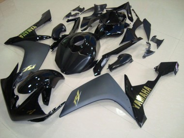 Cheap 2007-2008 Matte Black Gold Yamaha YZF R1 Bike Fairings