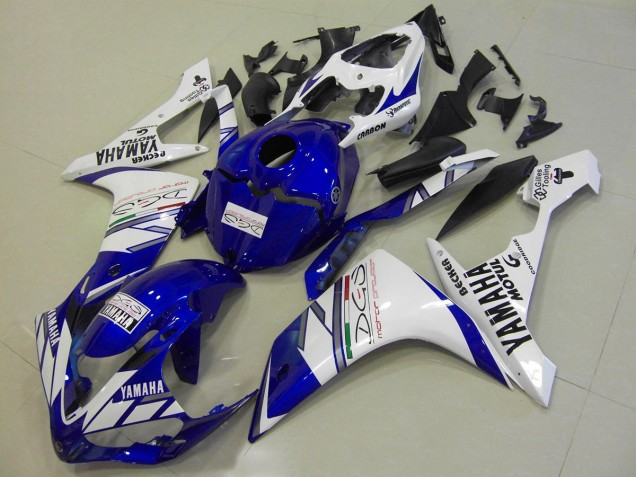 Cheap 2007-2008 White Blue Tri Colour Yamaha YZF R1 Motorcycle Replacement Fairings Cheap 2007-2008 White Blue Tri Colour Yamaha YZF R1 Motorcycle Replacement Fairings