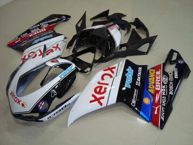 Cheap 2007-2014 Black Xerox Ducati 848 1098 1198 Motorcycle Replacement Fairings