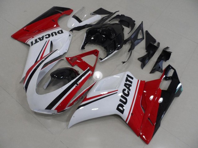 Cheap 2007-2014 Red White Black Ducati 848 1098 1198 Bike Fairing Kit Cheap 2007-2014 Red White Black Ducati 848 1098 1198 Bike Fairing Kit