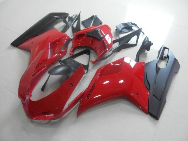 Cheap 2007-2014 Red Black Ducati 848 1098 1198 Motorcycle Fairing Kits