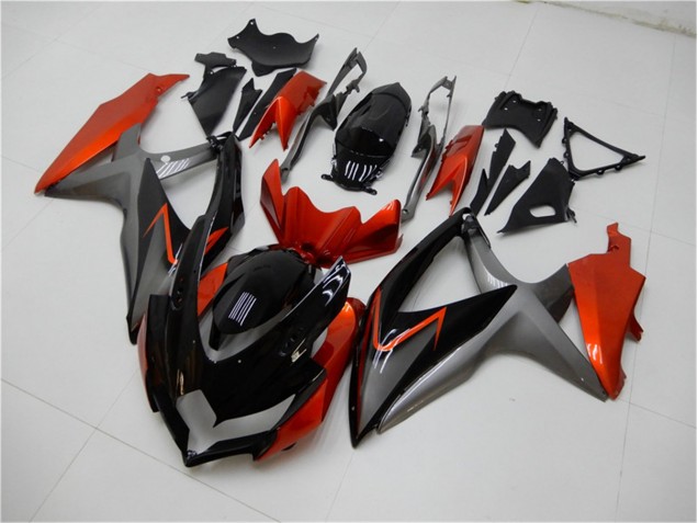 Cheap 2008-2010 Black Orange Grey Suzuki GSXR 600/750 Motorbike Fairing Kits