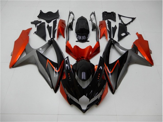 Cheap 2008-2010 Black Orange Grey Suzuki GSXR 600/750 Motorbike Fairing Kits