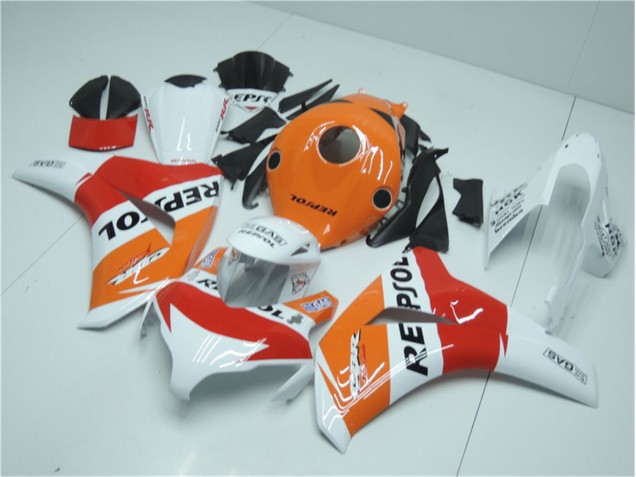 Cheap 2008-2011 Orange White Red Repsol Honda CBR1000RR Motorcycle Fairing Kits