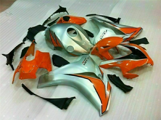 Cheap 2008-2011 Silver Orange Honda CBR1000RR Bike Fairings
