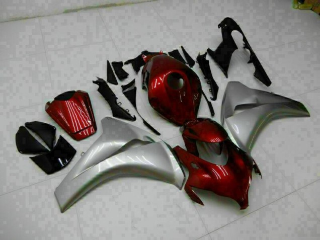 Cheap 2008-2011 Red Silver Honda CBR1000RR Replacement Motorcycle Fairings