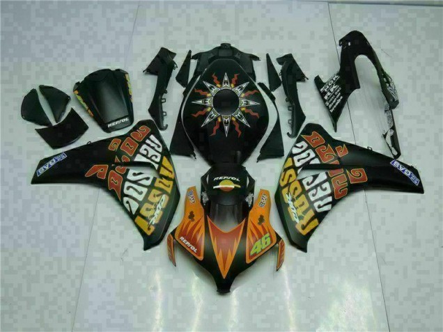 Cheap 2008-2011 Orange Black Honda CBR1000RR Motorcyle Fairings